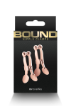 Pinces  ttons Bound rose gold
